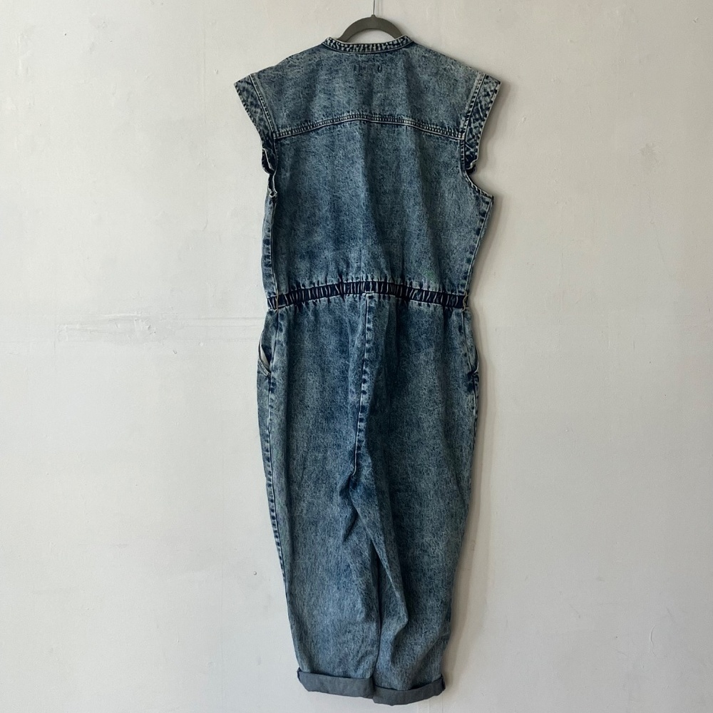 JustFab Acid Wash Jumpsuit - Picture 9 of 14